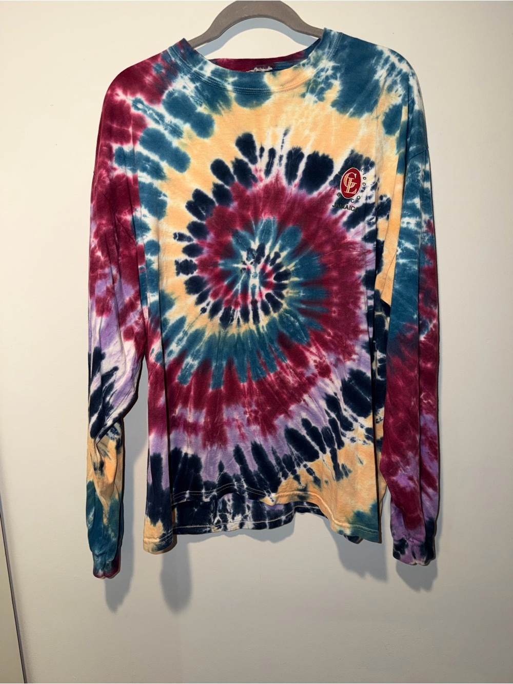 Tie-Dye Spiral Long Sleeve Tee - Multicolor